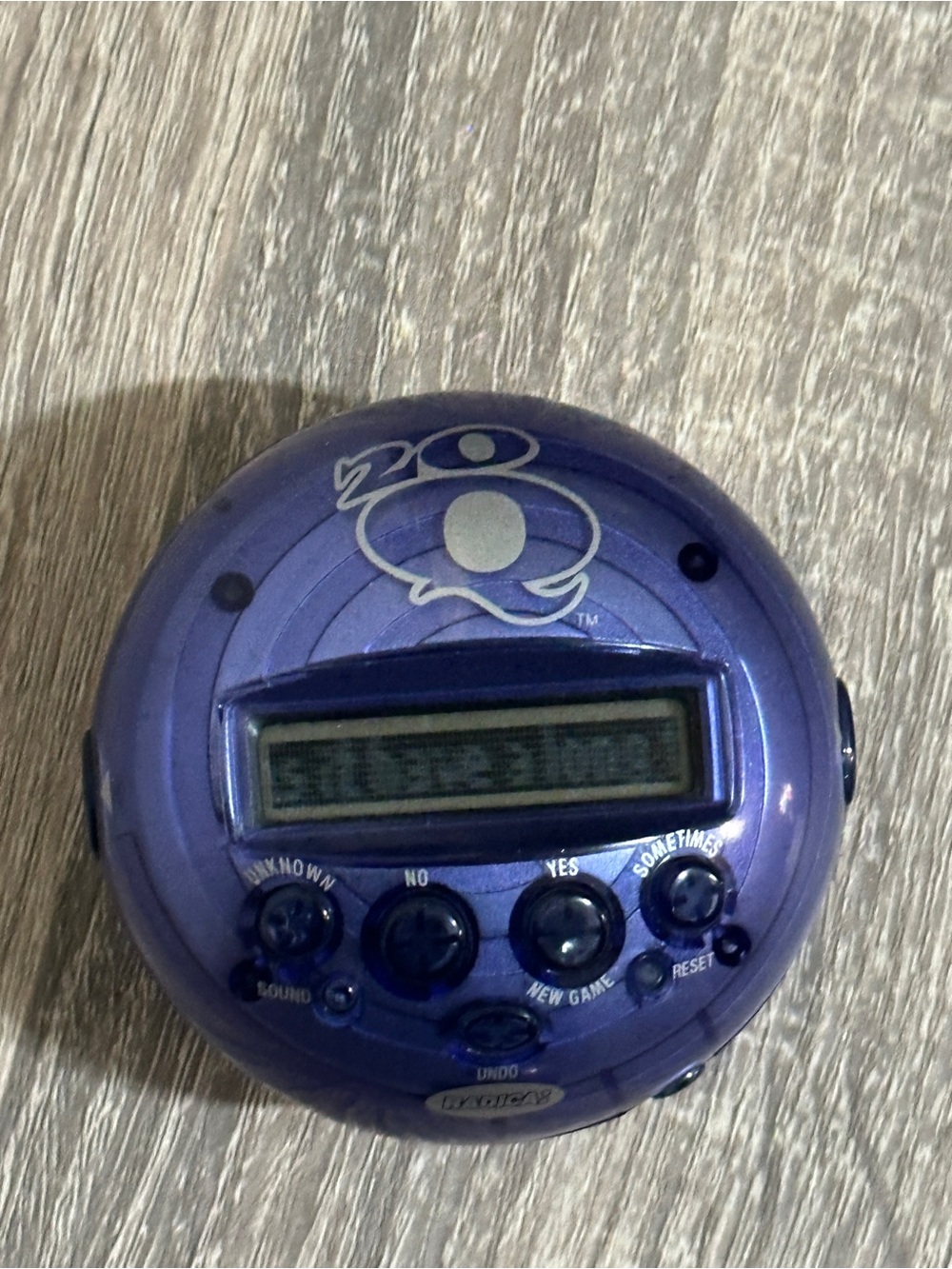 Radica 20Q 20 Questions 2003 Electronic Game Tested Works Blue